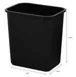 United Solutions 7 Galon / 28 Quart Yer Tasarruflu Çöp Sepeti, Masa Altına ve Küçük, Ticari Alanlara, Mutfak, Ev Ofis ve Yurt Alanlarına Uygun, Temizlemesi Kolay, 2'li Paket, Siyah, (WB0338)