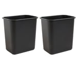 United Solutions 7 Galon / 28 Quart Yer Tasarruflu Çöp Sepeti, Masa Altına ve Küçük, Ticari Alanlara, Mutfak, Ev Ofis ve Yurt Alanlarına Uygun, Temizlemesi Kolay, 2'li Paket, Siyah, (WB0338)