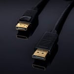 UNITEK DisplayPort auf Displayport Kabel/ 2 Meter, Schwarz/Full HD, 2K, 4K, 3D, 3840x2160 und weitere/Verbindungskabel mit vergoldeten Stecker/Y-C608BK