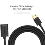 UNITEK USB 3.0 A Fiş USB A Jak/Uzatma Kablosu / 2 Metre, Siyah/Uzatma Yazıcı, Klavye, Kart Okuyucu vs. için/Y-C459GBK