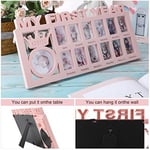 Unittype Yenidoğan Bebek Resim Çerçevesi İlk Yılım Çerçevesi Bebek Fotoğraf Çerçevesi 12 Aylık Bebek Hatıra Çerçeveleri Aylık Kilometre Taşı Masaüstü Resim Çerçevesi Fotoğraf Anıları için Bebek 1. Doğ