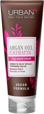 URBAN Care Argan Yağı & Keratin Kolay Kırılan Yıpranmış Saçlara Özel Saç Bakım Kremi 250ml- Vegan - Seçenekler: 250 Ml, 250 Ml (2 paketi)
