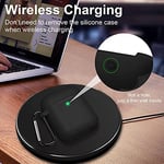 URUCHI AirPods 1/2. Nesil ile Uyumlu İnce ve Hafif Silikon Kılıf, Yumuşak Esnek Tasarım, Anahtarlıklı, Kablolu ve Kablosuz Şarj Uyumlu, Günlük Kullanım Aksesuarı – Siyan (A1523 A1722 A1602 A2031 A2032