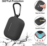 URUCHI AirPods Pro 1.Nesil ile Uyumlu Kılıf, Tam Koruyuculu Yumuşak Silikon Kılıf, AirPod Pro 1.Nesil için Tasarlanmış Kapak Kılıfı, Anahtarlıklı Kablosuz ve Kablolu Şarj Özellikli Kılıfı, Siyah