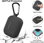 URUCHI AirPods Pro 1.Nesil ile Uyumlu Kılıf, Tam Koruyuculu Yumuşak Silikon Kılıf, AirPod Pro 1.Nesil için Tasarlanmış Kapak Kılıfı, Anahtarlıklı Kablosuz ve Kablolu Şarj Özellikli Kılıfı, Siyah