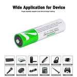 USB AAA Lityum iyon Şarj Edilebilir Pil, 1.5V 750mWh Şarj Edilebilir AAA Pil, 1 H Hızlı Şarj, C Tipi Bağlantı Noktası Kablosu ile 1200 Döngü, Sabit Çıkış, 8'li Paket