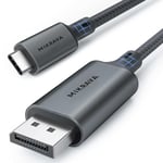 USB C DisplayPort 1.4 Kablo (8K@60Hz, 4K@240Hz, 2K@360Hz) HDR HDCP Type C to DP [Thunderbolt 5/4/3, DeX Mode Uyumlu], iPhone 15/16/17 Pro, MacBook, iPad Pro/Air - Seçenekler: 1 Metre, 2 Metre, 3 Metre