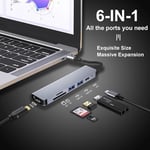 USB C HUB, MacBook Pro ve Hava Aksesuarları için Çoklu Bağlantı Noktalı USB C Adaptörü, 4K HDMI, USB 3.0, SD/TF Kart Okuyucu, 100W PD Dizüstü Bilgisayar ve Diğer C Tipi Cihazlar için Uyumlu