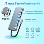 USB C HUB, Yerleştirme İstasyonu, 11'i 1 arada USB C Adaptörü, 4K HDMI, VGA, USB 3.0 Bağlantı Noktaları, C Tipi PD, Gigablit Ethernet RJ45, SD/TF Kartları, 3,5 mm AUX, MacBook Pro/Air ile Uyumlu, Daha