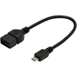 USB2.0 to Micro USB OTG Kablosu AK-300309-002-S - Seçenekler: USB micro B - USB A (OTG), USB A 2.0 Siyah, USB A 3.0 Siyah...