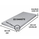 Ütü Masası Süngeri 22 Dansite 5 mm – Isıya Dayanıklı Gri 60 × 140 cm