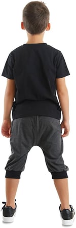 Uzay Roketi Erkek Çocuk T-shirt Kapri Şort Takım