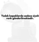 Uzspace 350ml-500ml Uyumlu Siyah Yedek Kapak