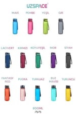 Uzspace 800ml -Yeni Ebat-Boy 25 cm-Tritan Su Matarası Bpa Koku Sızdırma Yok (FF SİYAH)