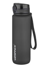 Uzspace 800ml -Yeni Ebat-Boy 25 cm-Tritan Su Matarası Bpa Koku Sızdırma Yok (FF SİYAH)