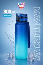 Uzspace 800ml -YENİ EBAT-Çift Renk Softtouch Tritan Su Matarası