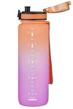 Uzspace FiftyFifty 1000ml BÜYÜK BOY Çift Renk Softtouch FF Collection Tritan Su Matarası Turuncu-Mor