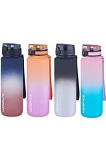 Uzspace FiftyFifty 1000ml BÜYÜK BOY Çift Renk Softtouch FF Collection Tritan Su Matarası Turuncu-Mor
