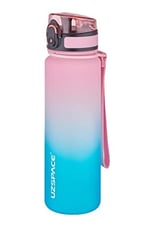 Uzspace FiftyFifty 500ml Çift Renk Softtouch FF Collection Tritan Su Matarası Pembe-Yeşil