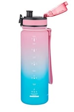 Uzspace FiftyFifty 500ml Çift Renk Softtouch FF Collection Tritan Su Matarası Pembe-Yeşil