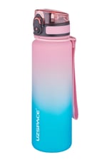 Uzspace FiftyFifty 500ml Çift Renk Softtouch FF Collection Tritan Su Matarası Pembe-Yeşil