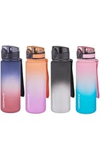 Uzspace FiftyFifty 500ml Çift Renk Softtouch FF Collection Tritan Su Matarası Pembe-Yeşil