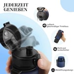 UZSPACE spor İçecek şişesi 500 ml/800 ml/1 l, sızdırmaz, Tritan ve bisfenol A içermez, bisiklet, fitness, dış mekan için su şişesi - Seçenekler: 0.5 Liters, 0.8 Liters, 1 Liters, 1.5 Liters, 800ml