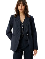 Uzun Blazer Ceket Kruvaze Regular Fit