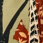 Uzun Kimono Beli Kuşaklı Desenli