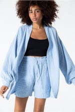 Uzun Kol Rahat Kesim Müslin Kimono starNM1100