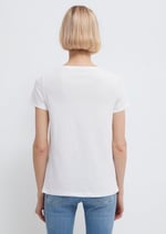 V Yaka Beyaz Basic Tişört Fitted/Vücuda Oturan Kesim 168260-620