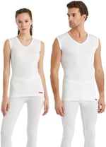 V Yaka Thermal Atlet Unisex İçlik Beyaz C3T4N2O9