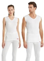 V Yaka Thermal Atlet Unisex İçlik Beyaz C3T4N2O9