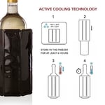 Vacu Vin 38804606- Aktif şarap soğutucu siyah 0,75-1,0 l