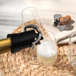 Vacu Vin Şampanya Kilit Ağızlı ve Damla Korumalı - Siyah Kutulu