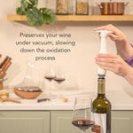 Vacu Vin Şarap Vakum Seti - 1 Pompa 1 Tıpa / Beyaz
