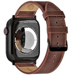 vagave Apple Watch Uyumlu Crazy Deri Kordon 42-44-45-46-49 mm 10.Nesil 46mm, Ultra 1, 2, 3 Uyumlu