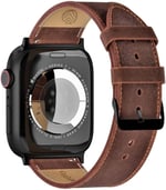 vagave Apple Watch Uyumlu Crazy Deri Kordon 42-44-45-46-49 mm 10.Nesil 46mm, Ultra 1, 2, 3 Uyumlu