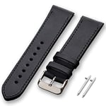 vagave Samsung Watch 4 5 6 7 40 44mm Gear S3 Active 2 Frontier Deri Kordon 40mm 41mm 45mm 46mm (20mm genişliğinde deri kordon)