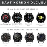 vagave Samsung Watch 4 5 6 7 40 44mm Gear S3 Active 2 Frontier Deri Kordon 40mm 41mm 45mm 46mm (20mm genişliğinde deri kordon)