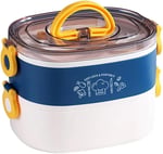 Vagonlife 1200 ML İki Kat Üç Bölme Paslanmaz Çelik Bento Lunch Box Yeni Nesil Sefer Tası-ÇatallıKaşık-FFLBOX50251