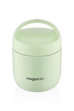 Vagonlife Bento 1200ml Lunchbox 1 Kaseli 4-6 Saat Sıcak/Soğuk Termos Özellikli Çelik Sefer Tası Yemek Kutusu (Yeşil)
