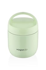 Vagonlife Bento 1200ml Lunchbox 1 Kaseli 4-6 Saat Sıcak/Soğuk Termos Özellikli Çelik Sefer Tası Yemek Kutusu (Yeşil)