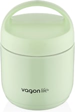 Vagonlife Bento 1200ml Lunchbox 1 Kaseli 4-6 Saat Sıcak/Soğuk Termos Özellikli Çelik Sefer Tası Yemek Kutusu (Yeşil)