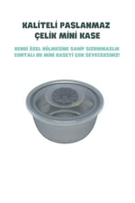 Vagonlife Bento 1200ml Lunchbox Tek Katlı 4 Bölmeli ve Kaseli Çelik Sefer Tası Yemek Kutusu (Siyah)