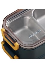 Vagonlife Bento 1400ml Lunchbox 2 Katlı Çelik Sefer Tası Yemek Kutusu (Pembe)