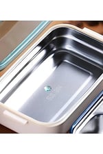 Vagonlife Bento 1600ml Lunchbox 2 Katlı Çelik Sefer Tası Yemek Kutusu (Mor) - Seçenekler: Mor, Lacivert, Sarı