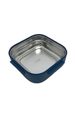 Vagonlife Bento 500ml Lunchbox Tek Katlı Çelik Sefer Tası Yemek Kutusu (Lacivert-Sarı)
