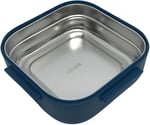 Vagonlife Bento 500ml Lunchbox Tek Katlı Çelik Sefer Tası Yemek Kutusu (Lacivert-Sarı)