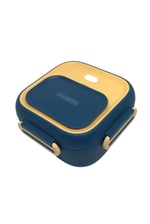 Vagonlife Bento 500ml Lunchbox Tek Katlı Çelik Sefer Tası Yemek Kutusu (Lacivert-Sarı)